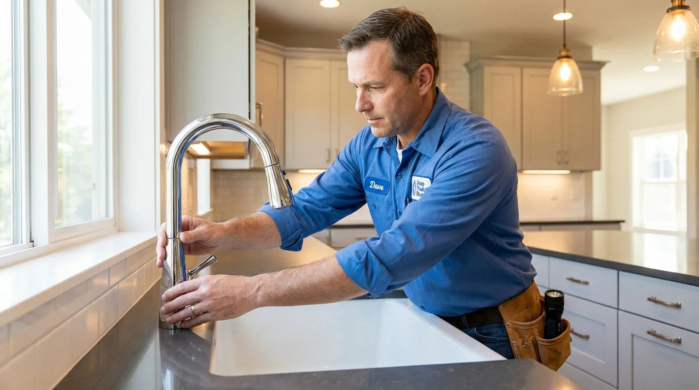 Kitchen faucet installation by Johns Plumbing LLC in Guthrie
