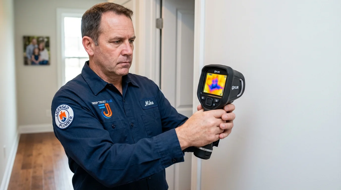 Thermal imaging leak detection by Johns Plumbing LLC in Guthrie